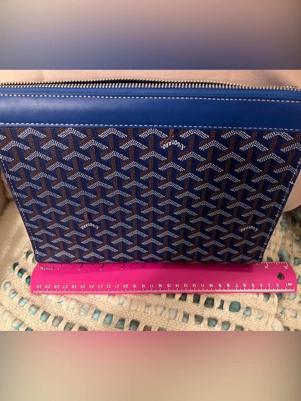 INSPIRED Blue Patterned Crossbody Set with Wristlet - Picture 5 of 10